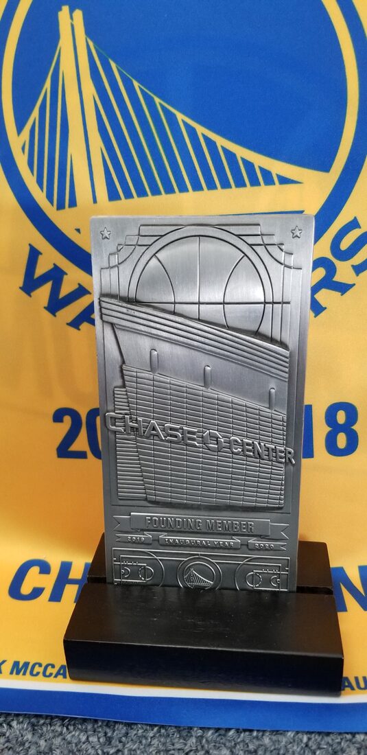 The Chase Center founding member commemorative ticket