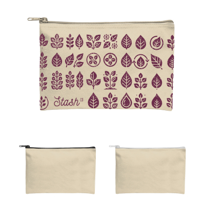Recycled Canvas Zippered Pouch