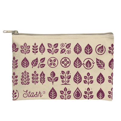 Recycled Canvas Zippered Pouch