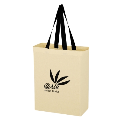 Natural 5 Oz. Cotton Canvas Grocery Tote Bag
