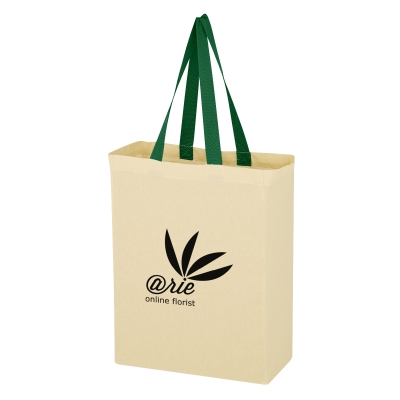Natural 5 Oz. Cotton Canvas Grocery Tote Bag