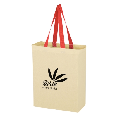 Natural 5 Oz. Cotton Canvas Grocery Tote Bag