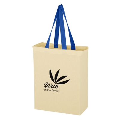 Natural 5 Oz. Cotton Canvas Grocery Tote Bag