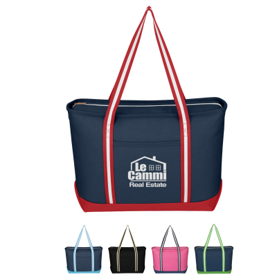Large Cotton 24 Oz. Canvas Admiral Tote Bag