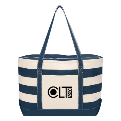18 Oz. Cotton Canvas Nautical Tote Bag