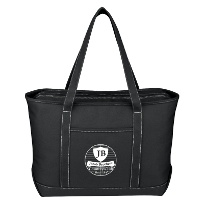 Large 24 Oz. Cotton Canvas Yacht Tote Bag