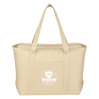 Large 24 Oz. Cotton Canvas Yacht Tote Bag