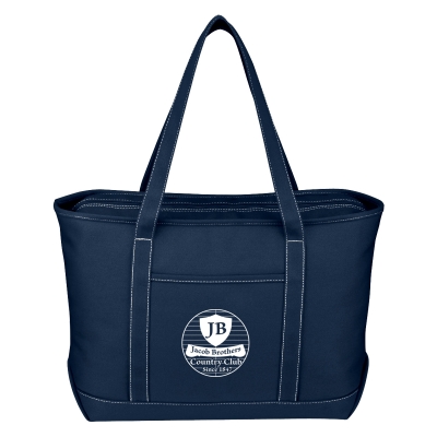 Large 24 Oz. Cotton Canvas Yacht Tote Bag