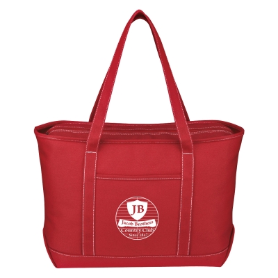 Large 24 Oz. Cotton Canvas Yacht Tote Bag