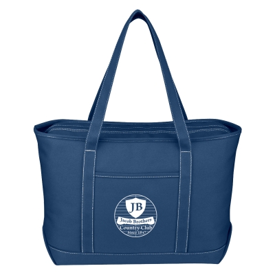 Large 24 Oz. Cotton Canvas Yacht Tote Bag