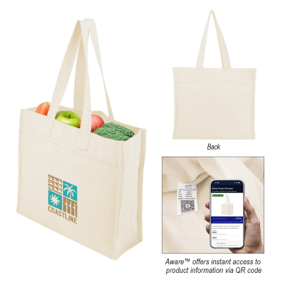 Aware™ 14 Oz. Recycled Cotton North/South Tote