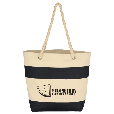 Cruising 16 Oz. Cotton Canvas Tote Bag With Rope Handles