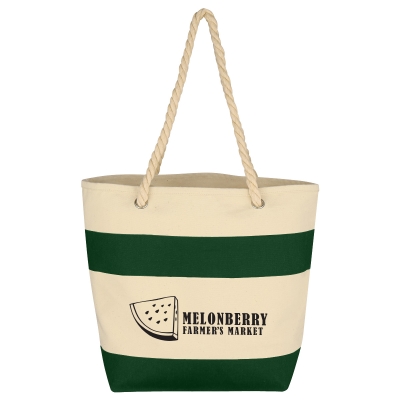 Cruising 16 Oz. Cotton Canvas Tote Bag With Rope Handles