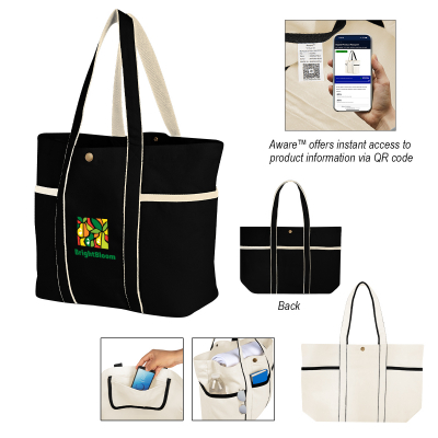 Aware™ 10 oz. Recycled Cotton Canvas Tote Bag