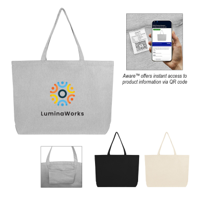 Aware™ 9 oz. Recycled Cotton Shopper Tote Bag