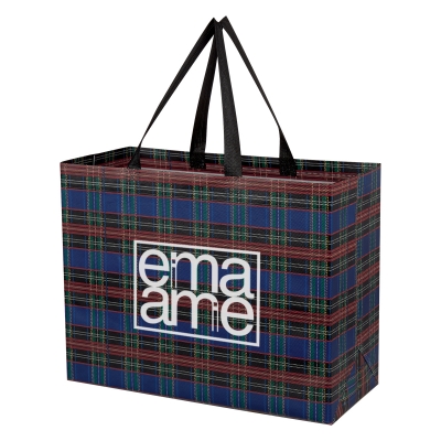 Tartan Laminated Non-Woven Shopper Bag