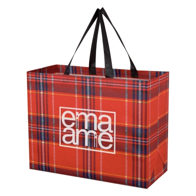 Tartan Laminated Non-Woven Shopper Bag