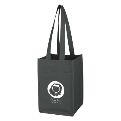 Non-Woven 4 Bottle Recycled Wine Tote Bag