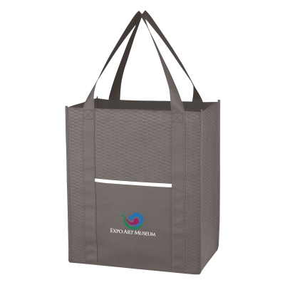 Wave Design Non-Woven Shopper Tote Bag
