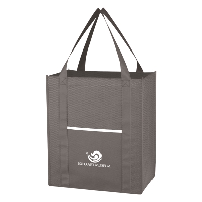 Wave Design Non-Woven Shopper Tote Bag