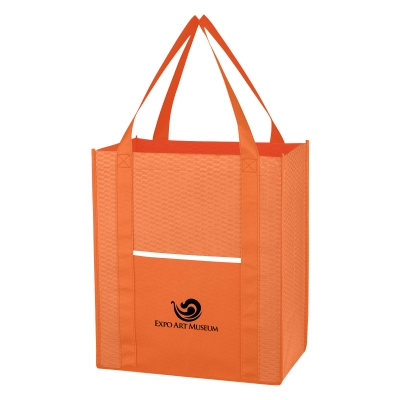 Wave Design Non-Woven Shopper Tote Bag