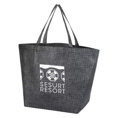 Crosshatch Non-Woven Shopper Tote Bag