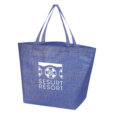 Crosshatch Non-Woven Shopper Tote Bag