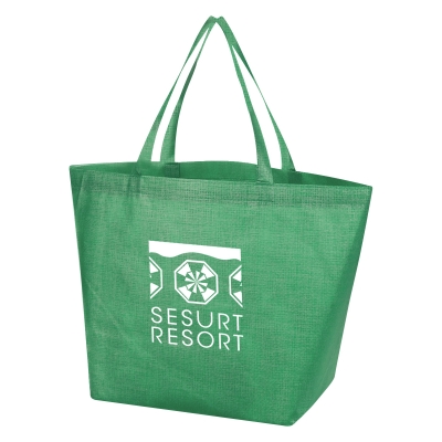 Crosshatch Non-Woven Shopper Tote Bag