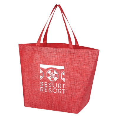 Crosshatch Non-Woven Shopper Tote Bag