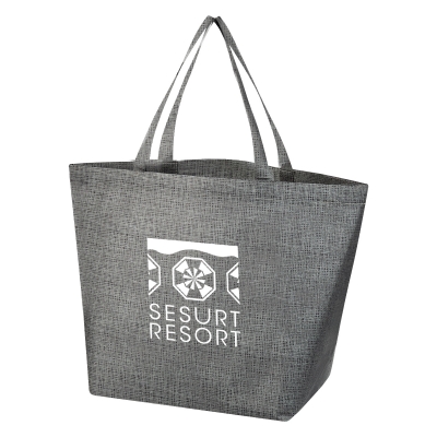 Crosshatch Non-Woven Shopper Tote Bag