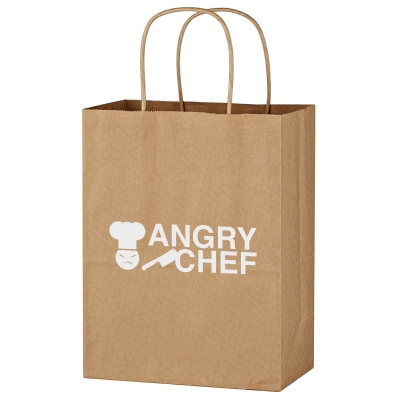 Kraft Paper Brown Shopping Bag - 8" x 10-1/4"