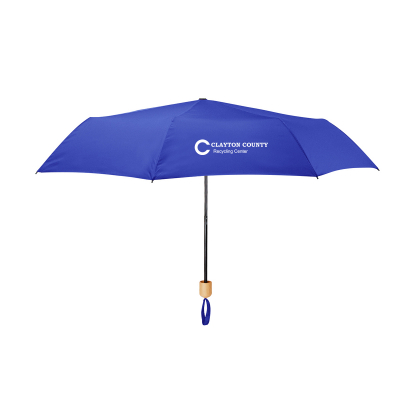 41" Arc Umbrella With 100% RPET Canopy & Bamboo Handle