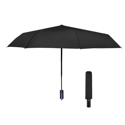 42" Arc Telescopic Folding Umbrella With 100% rPET Canopy