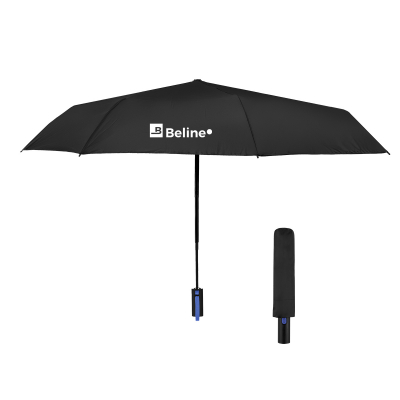 42" Arc Telescopic Folding Umbrella With 100% rPET Canopy