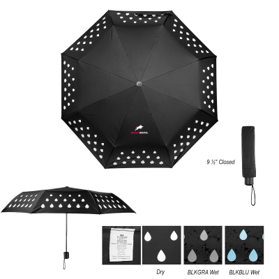 42" Arc Color Changing Umbrella With 100% rPET Canopy