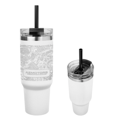 40 Oz. Full Laser Naomi Intrepid Recycled Stainless Steel Tumbler