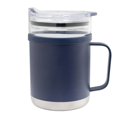 15 Oz. Glass And Stainless Steel Mug