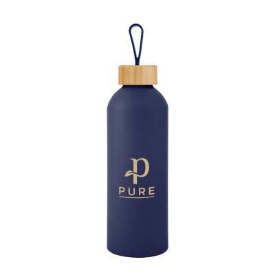 25 Oz. Blaire Recycled Aluminum Bottle With Bamboo Lid And Carry Handle