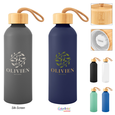 25 Oz. Blaire Recycled Aluminum Bottle With Bamboo Lid