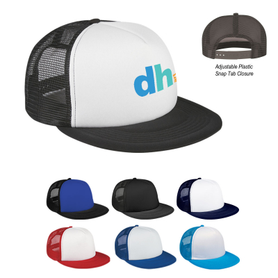 Flat Bill Trucker Cap
