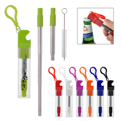 Straw Kit With Bottle Opener