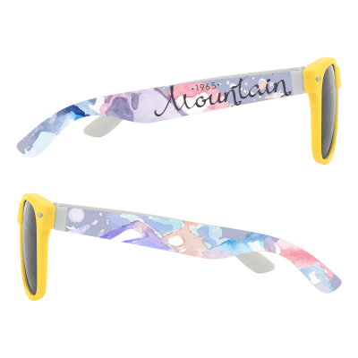 Full Color Colorblock Malibu Sunglasses