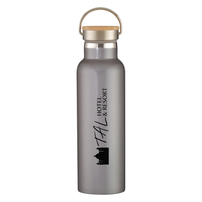 21 Oz. Tipton Recycled Stainless Steel Bottle With Bamboo Lid