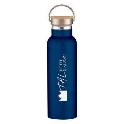 21 Oz. Tipton Recycled Stainless Steel Bottle With Bamboo Lid