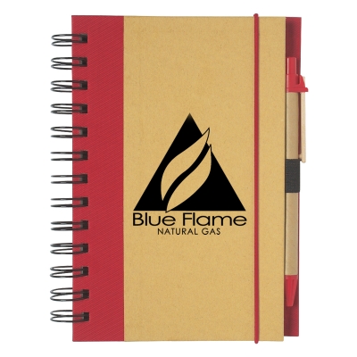 Eco-Inspired Spiral Notebook & Pen