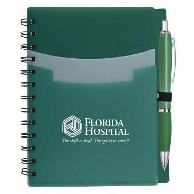 Tri-Pocket Notebook & Satin Pen