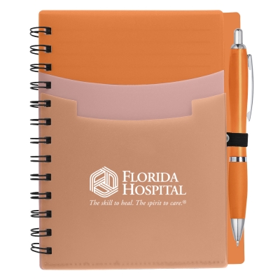 Tri-Pocket Notebook & Satin Pen