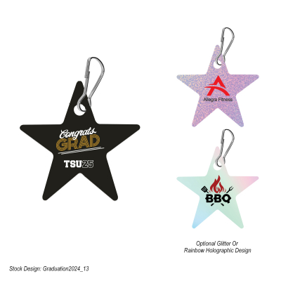 Acrylic Zipper Pull - Star