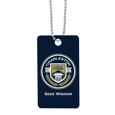 Acrylic Charm With Chain - Rectangle