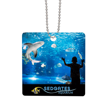 Acrylic Charm With Chain - Square